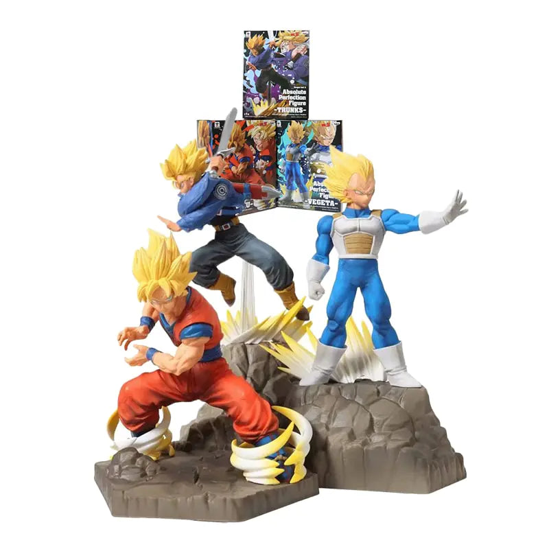 Dragon Ball figura Super Saiyan: Goku - Vegeta - Trunks
