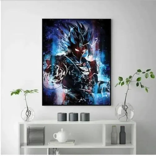 Dragon Ball cuadro / lienzo Goku Super Saiyan azul/negro
