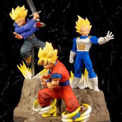 Dragon Ball pack de 3 figuras Edición Androide 18 (Trunks - Vegeta - Goku)